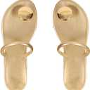 Verdusa Women's Dressy Flat Sandals Flip Flop Casual Summer Thong Beach Sandal (7.5, Gold)