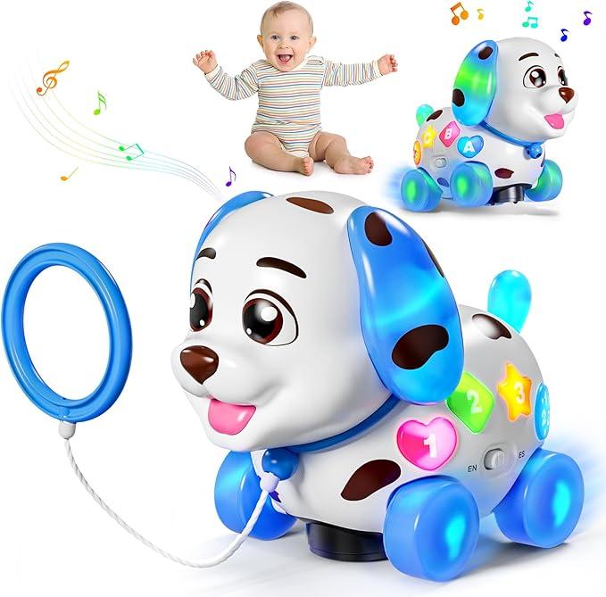 Musical Toy for 1 Year Old Boy Girl, Baby Toys 61218 Months, Puppy Toddler Learning for 1 Year Old Boy Gifts, Bilingual Educational with Music Light, 1st Birthday Gift for Girl, Toddlers