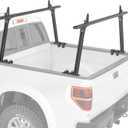 AA-Racks Model APX25-Lite Extendable Aluminum Truck Ladder Rack Adjustable Pick-Up Ladder Rack (No Drilling Required) - Black