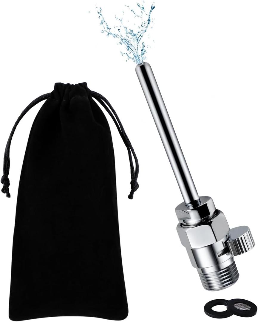 Shower Enema Cleaner, Smooth Metal Shower Douche Nozzle Cleansing System for Men and Women Portable Cleaning (Polished Chrome)
