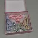 4 PCS Bow Hair Clips for Women Bow Claw Clip 4" Large Hair Claw Clips for Thick and Long Hair Cute Bows Jaw Clip (4" - Pink + Blue + Green + Dark Apricot, 4" Larger) (1 Count (Pack of 4))