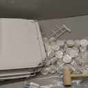 Shoe Rack Organizer, 48 Pair Shoe Storage Cabinet with Door Expandable Plastic Shoe Shelves for Closet,Entryway,Hallway,Bedroom (Transparent Door-white)