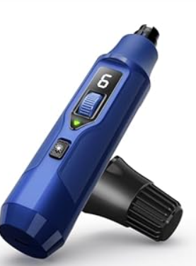 YABIFE 7-Speed Pet Nail Grinder with Light – Heavy Duty, Whisper Quiet Nail Trimmer for Dogs, Cats, Birds & Small Animals – Single-Handed Operation (Dark Blue)