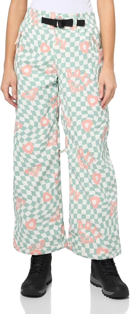 Roxy Women's Bleeker Snowboard Pant 10k Waterproof, Pfas-free, Venting, Boot Gaiter, Hem Lift System (XL)