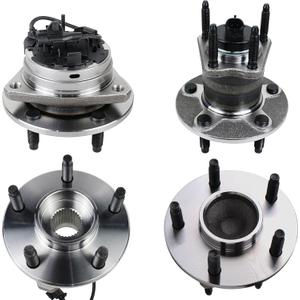 Autoround Front & Rear Wheel Bearing and Hub Assembly Compatible with Chevrolet Malibu 2004-2012 Cobalt 2009-2010 HHR 2008-2010, Pontiac G6 2005-2010, Saturn Aura 2007-2009, 5-Lug w/ABS, Set of 4