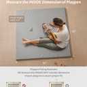 Blissful Diary Vegan Leather Baby Play Mat, 50x50 Thicken Foam Cushioned & Waterproof Playpen Mat for Infants and Toddlers, Stylish and Just Wipe-Clean Playmat for Baby Play on Floor, Light Gray