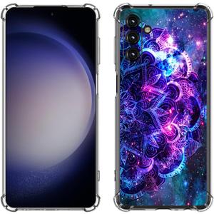 Galaxy A35 5G Case,Purple Mandala Galaxy Sky Drop Protection Shockproof Case TPU Full Body Protective Scratch-Resistant Cover for Samsung Galaxy A35 5G