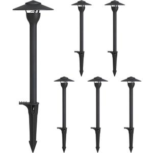 Low Voltage Pathway Lights LED Landscape Lights, 4.5W 12V AC/DC, 3000K Warm White, Cast-Aluminum, IP65 Waterproof, ETL Listed, for Yard, Walkway, Garden, 6 Pack