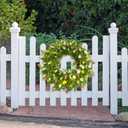 22" Spring Summer Wreath for Front Door, Artificial Floral Wreath with Pink Cosmos Yellow Chamomile White Daisies and Wild Grass, Indoor Outdoor Spring Summer Home Decor for Porch Window Wall