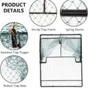 Humane Pigeon Trap,Bird Trap for Quail,Turkey,Net Traps (19.7x23.6 inch)