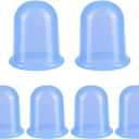 Silicone Cupping Therapy Set - Cupping Kit for Massage Therapy - Cellulite Remover Cupping Set - Anti Cellulite Cup Massager, Vacuum Suction Massage Cups for Cellulite Reduction (Transparent Blue)