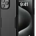 NTG2023 New Designed for iPhone 15 Pro Max Case, Heavy-Duty Tough Slim Shockproof [2 Layer Structure][Military Grade Protection] Phone Case for iPhone 15 Pro Max(6.7 Inch), Black