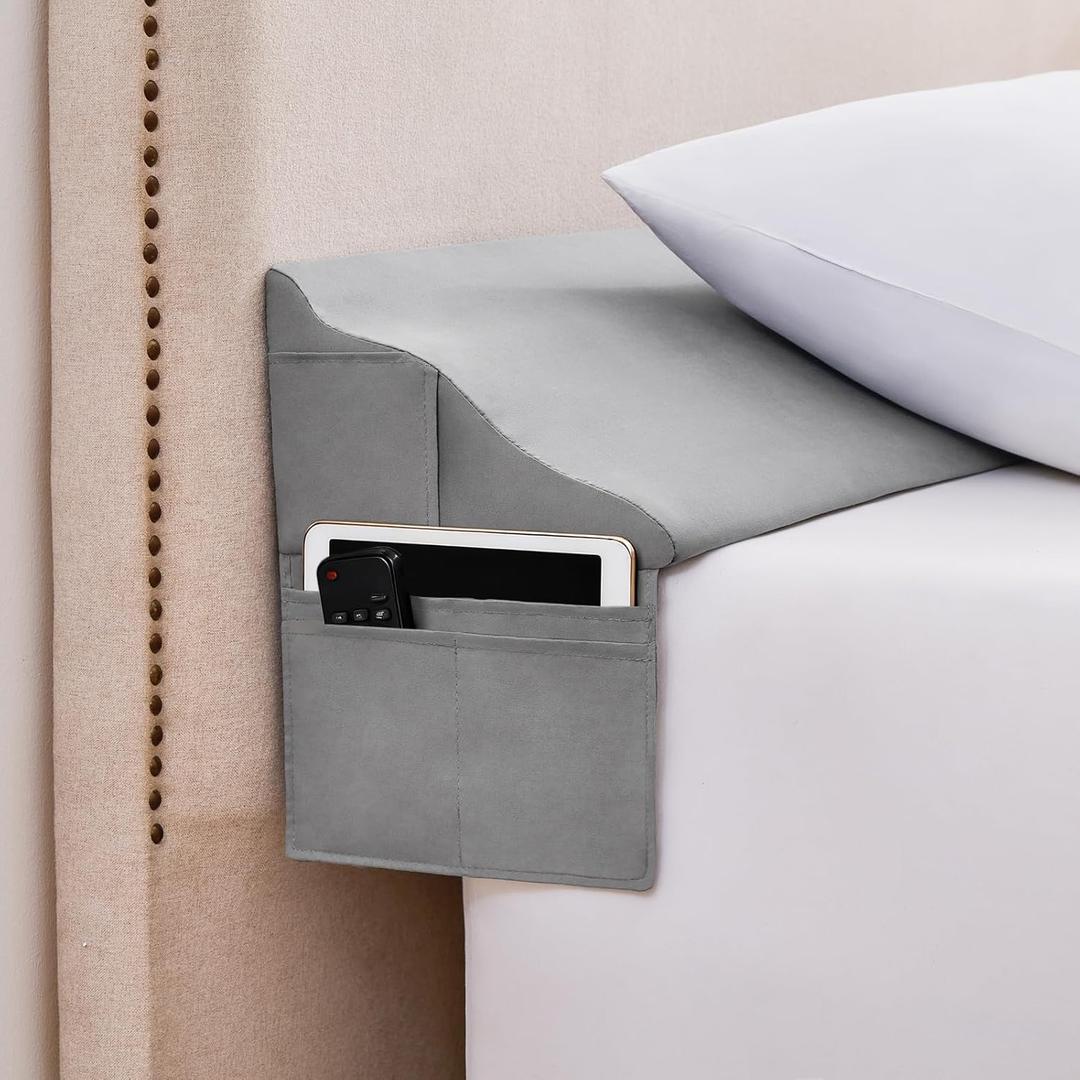 Bed Wedge Pillow for Headboard Gap Filler Queen(60"x6"x10")-Triangle Pillow Wedge for Bed, Mattress Wedge Gap Filler for Headboards, Soft Washable Cover, Neck Back Support&Sleeping Pillow Wedge, Gray (Grey)