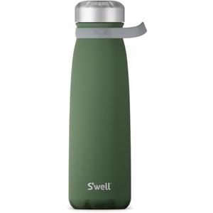 S'well Stainless Steel Traveler With Handle, 40oz, Green Jasper, Triple Layered Vacuum Insulated Containers Keeps Drinks Cold for 60 Hours and Hot for 20, BPA Free, Easy Carrying On the Go