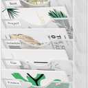 EasyPAG 10 Pocket Mesh Wall File Organizer, Hanging Paper Folder Holder with Classify Label, Vertical Wall Mount Mail Organizer for Office Home Classroom, White