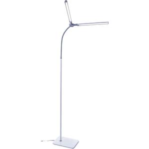 DuoLamp Floor LED Lamp - 6,000K Daylight, 2,090 Lux at 30cm, 4 Brightness Levels, Adjustable Arm, Slim Design, Perfect for Eyelash, Eyebrow, Tattooing, Salon Services - White