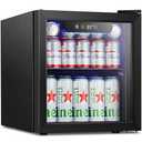 Antarctic Star Mini Fridge Cooler - 12 Bottle 48 Can Beverage Refrigerator Glass Door for Drinks or Beer Wine –Small Drink Dispenser for Home, Office or Bar, Electronic Temperature Control，1.3cu.ft.