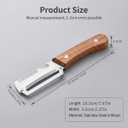 2 x Vegetable Peeler for Kitchen Multifunctional Stainless Steel Peeler with Wooden Handle & Bottle Opener, Durable for Fruits and Vegetables