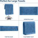 STWWO Hand Towel Holder, Stainless Steel Towel Holder Stand for Bathroom, Kitchen Countertop, T-Shaped Hand Towel Rack Stand, Brushed Nickel