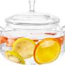 Glass Simmer Pot,83oz/2500ml Clear Glass Pots for Cooking on Stove with Lid, Large Saucepan Cookware Set for Pasta Noodle, Soup, Milk, Baby Food