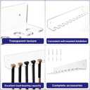 Threehoney 2 Pcs Mini Baseball Bat Holder, Acrylic Clear Baseball Bat Hanger Holder 15 3/8 x 2 x 2 Inch with Top Diameter 0.7-0.8 Inch, 10 Items Display Rack Wall Mount for Sport Souvenir, Collector