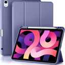 Akkerds Compatible with iPad Air 11 Inch Case 7th/6th Generation (M3/M2) 2025/2024, for iPad Air 5th/4th Generation Case 10.9 Inch 2022/2020 with Pencil Holder[Auto Sleep/Wake], Lightpurple
