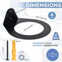 4 PCS Medicine Ball Holder Wall Mount, Slam Ball Rack & Wall Ball Holder, Heavy Duty Med Ball Rack for Home Gym Fitness Storage