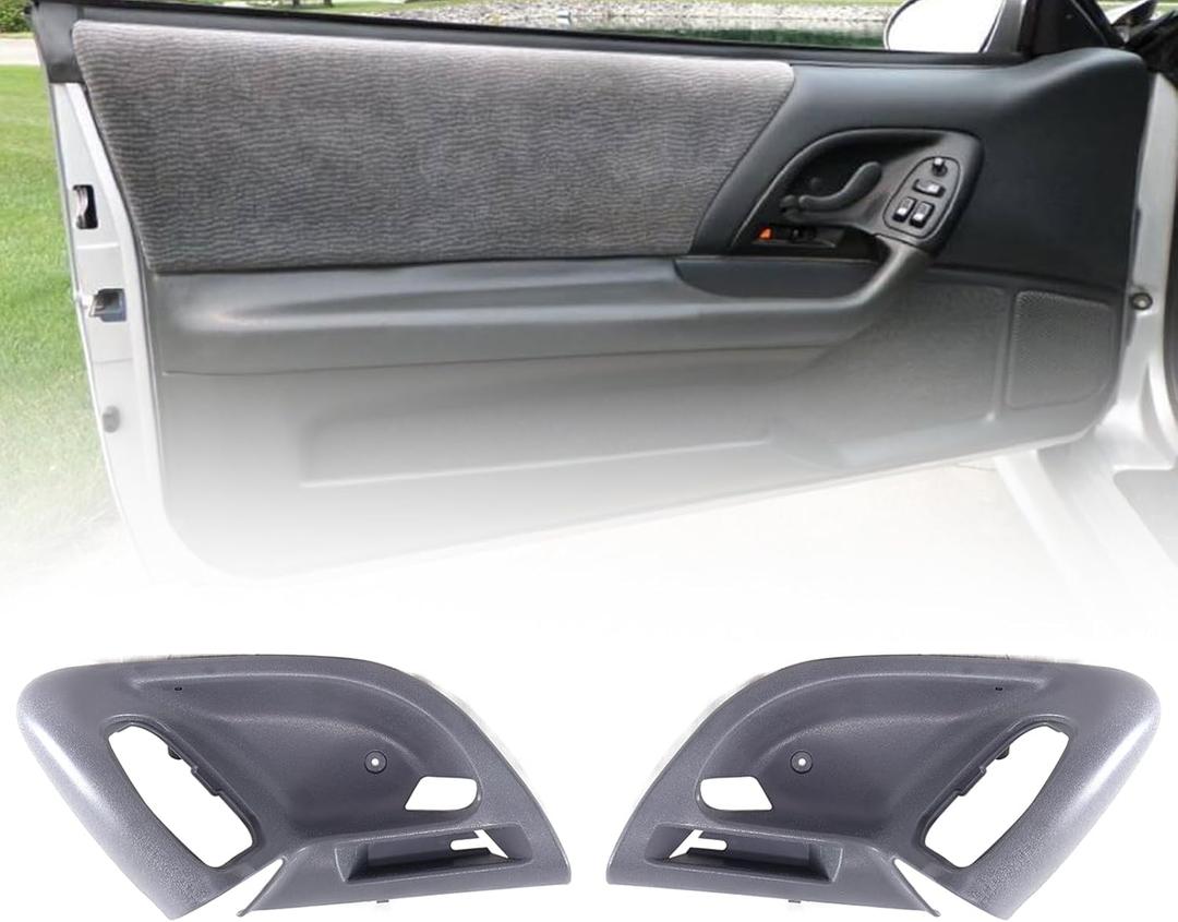 MGWILL Interior Door Panel Handle Trim Left & Right Compatible with 1993 1994 1995 1996 1997 1998 1999 Chevrolet Camaro Gray
