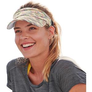 Women Sun Sport Visor Hats for Running,Tennis,Golf - Adjustable & Lightweight (V206-yellow)