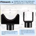 Bottle Jack Adapter Lifting Saddle for 2" 3" 4" Round Axle Tube 2" Square Axle Tube, Bottle Jack Adapter Axle Saddle for Within 1.5" Lifting Platform, for RV Trailer Garage Farm Ranch