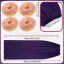 Aliceset 4 Pcs Halloween Costume Set Include Bandanas Sleeves Donut Props Wooden Stick for Adult Halloween Cosplay Party Dark Purple