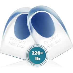 Heel Cups for Achilles Tendonitis & Plantar Fasciitis - 2 Pack Gel Shoe Inserts for Heel Pain Relief, Arch Support, for Women & Men (Size L (Men 10-14.5, Women 11.5-13))