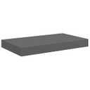 vidaXL Chic Wall Shelf, Rectangular, Strong Home Decor, Perfect for Living Room, Bedroom, Kitchen, and Bathroom, Grey