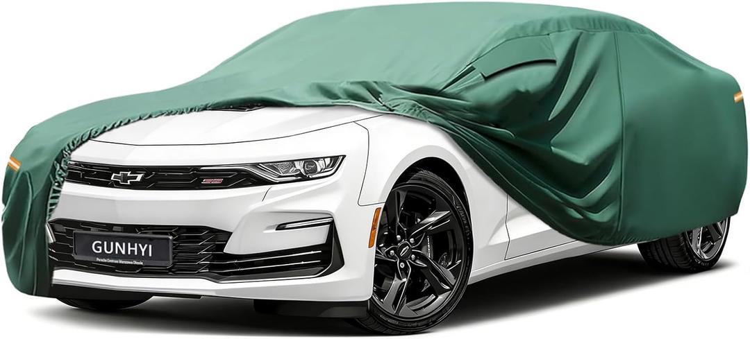 GUNHYI Waterproof Car Cover Custom Fit Chevrolet Camaro ZL1 SS Z28 (1966-2024), 16-Layer Heavy Duty Full Exterior Cover with Vents, Driver Door Zipper & Towel, Summer Sun/UV/Rain Protection.
