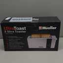 Mueller UltraToast Full Stainless Steel Toaster 2 Slice, Long Extra-Wide Slots with Removable Tray, Cancel/Defrost/Reheat Functions, 6 Browning Levels with LED Display, Housewarming Gifts New Home