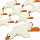 HyDren 8 Pcs Goose Stuffed Animal 8 Inch Silly Goose Plush Soft Stuffed Animal Toy White Yellow Plush Toy Doll for Birthday Party Baby Shower Supplies Home Decorations