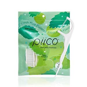 Piico Xylitol Floss Picks,  Unbreakable, Shred-Resistant, Resealable, Unique Flavored Dental Flossers for Adults, Portable