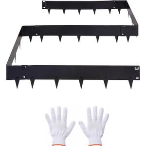 VEVOR Galvanized Steel Landscape Edging, 6-Pack 40 x 8.15 Inch Metal Edging for Landscaping with Gloves, Easy-to-Install, Heavy Duty Metal Garden Edge Border for Flower Bed, Yard Pathway