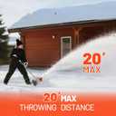 Litheli Cordless Snow Shovel 20V, 13-Inch Brushless Electric Power Shovel for Snow Removal, Includes 4.0 Ah Battery, Easy to Use Snow Blower for Driveways, Sidewalks, Decks & Patios