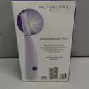 Michael Todd Beauty Sonicsmooth Pro+ Dermaplane Razor for Women Face + Eyebrow trimmer Dermaplaning System w/LED Light Peach Fuzz Remover -16 Dermaplaning Blades & 2 Microsmooth Exfoliation Tips (Lavender)