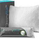DreamyBlue Signature Pillow w/Adjustable Loft Shredded Memory Foam Fill Neutral Alignment for Side, Back, and Stomach Sleepers Washable Bamboo Rayon Cover CertiPUR-US Certified Foam (King) (King (Pack of 1)