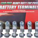 Road Power 903-10 Top Post Battery Terminal; 9 Pack; Chrome; 6 and 12-Volt
