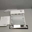 FENCHILIN Lighted Makeup Mirror Hollywood Mirror Vanity Makeup Mirror with Light Smart Touch Control 3Colors Dimmable Light Detachable 10X Magnification 360Rotation (White)