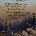 HIWX Christian Floral Wall Decor, Lamentations 3:22-23 Woodland Forest Wildflowers Framed Canvas Painting Wall Art Decor, Bible Verse Wall Art Home Decoration for Home Bedroom Church 16x24