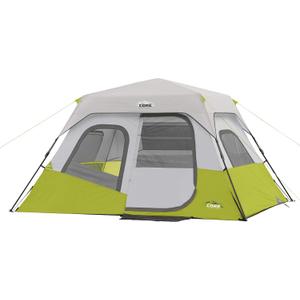 CORE Instant Cabin Tents | Family Cabin Multi Room Pop Up Tents Car Camping | Included Storage Pockets for Camping Accessories