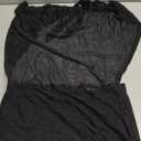 OYOANGLE Women's Sheer Mesh Halter Swimsuit Cover Up Dress Draped Front Backless Ruched Bathing Suit Coverups (X-Large, Black)