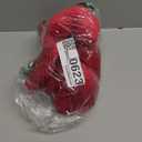 Mollensiuer 30Pcs Velvet Red Heart Beads for DIY Craft Jewelry Making