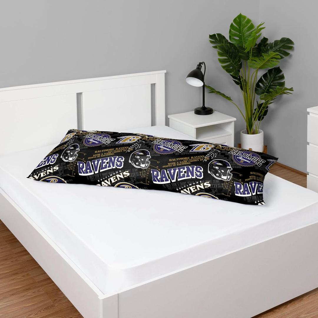 FOCO NFL Team Color Big Logo Bedding Pillow