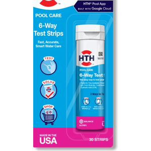 HTH™ Pool Care 6-Way Test Strips: Pool Test Strips, Best By 03/24