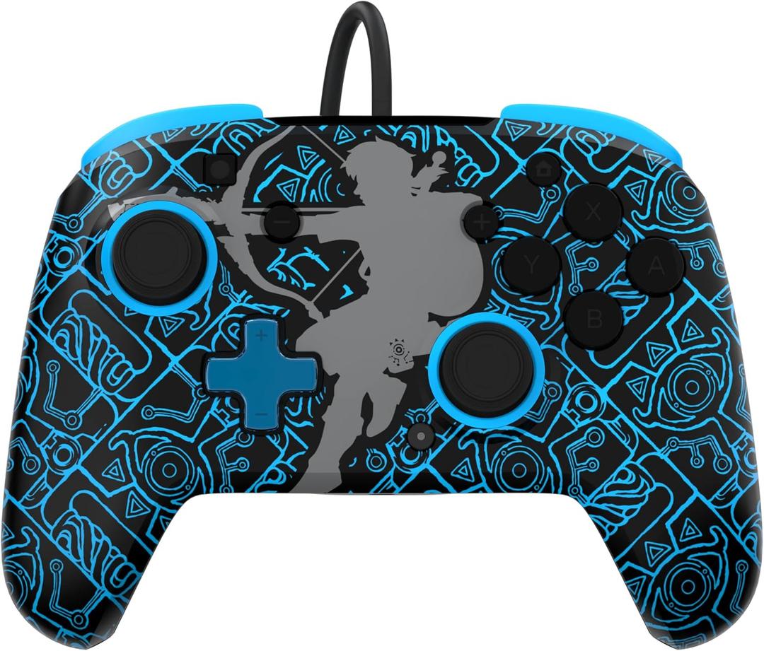 PDP REMATCH GLOW Wired Controller: Sheikah Shoot For Nintendo Switch, Nintendo Switch - OLED Model